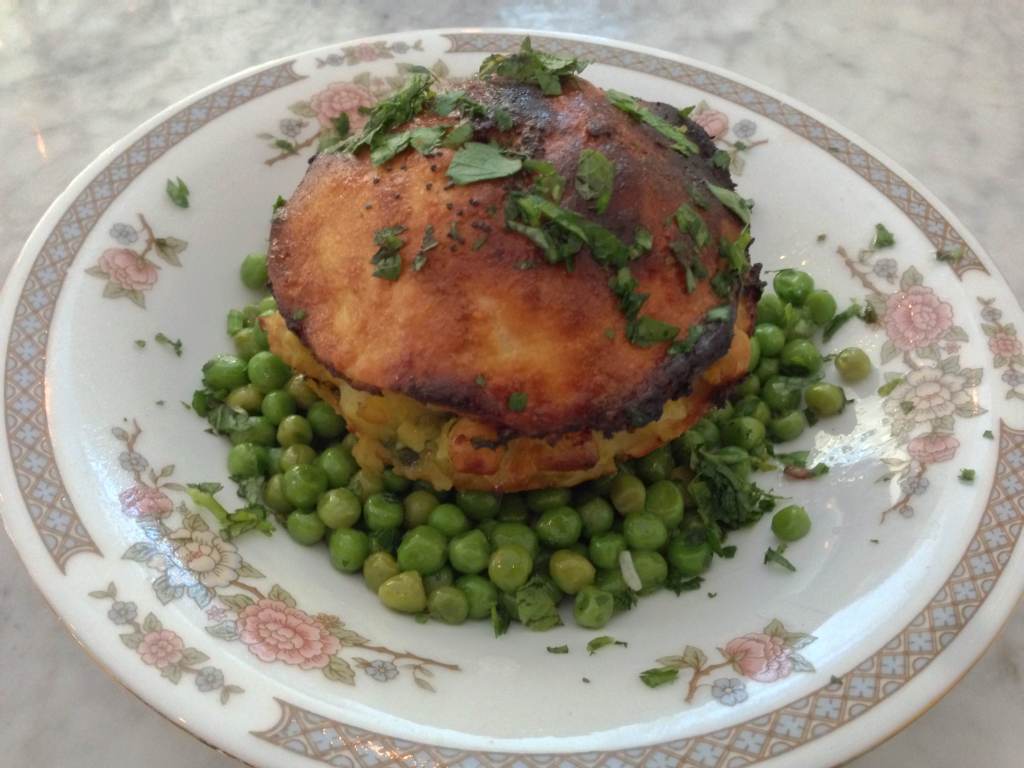 Savory Pie with Minty Peas